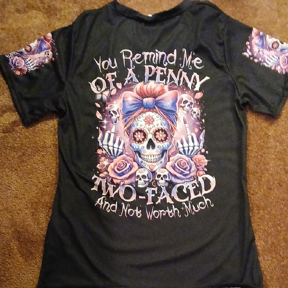 Black Graphic Womens T-Shirt